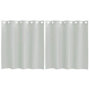 vidaXL Rideaux en voile avec &oelig;illets 2 pcs gris clair 140x140 cm