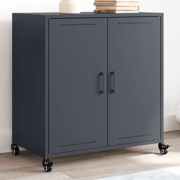 vidaXL Buffet anthracite 68x39x72 cm acier