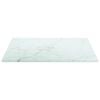 vidaXL Dessus de table blanc 30x30 cm 6 mm verre trempé design marbre