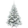 vidaXL Sapin de No&euml;l artificiel avec 150 LED Blanc 150 cm PE et PVC
