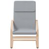 vidaXL Chaise de relaxation avec repose-pied Gris clair Tissu