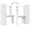 vidaXL Bureau 2 pcs Blanc