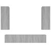 vidaXL Ensemble de meubles TV 4 pcs Sonoma gris Bois d'ing&eacute;nierie