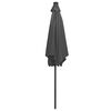 vidaXL Parasol de jardin et lumi&egrave;res LED m&acirc;t en aluminium anthracite