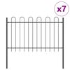 vidaXL Cl&ocirc;ture de jardin 7 pcs Gris 11,9 x 0,8 m