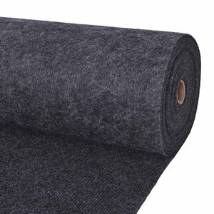 vidaXL Tapis Anthracite 1,2 x 20 m Polyester