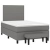 vidaXL Sommier &agrave; lattes de lit et matelas marron fonc&eacute; 120x190cm tissu