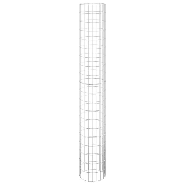 vidaXL Lit surélevé à gabion circulaire 3pcs Acier galvanisé Ø30x200cm