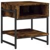vidaXL Table basse ch&ecirc;ne fum&eacute; 40x40x45 cm bois d'ing&eacute;nierie