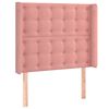 vidaXL T&ecirc;te de lit &agrave; LED Rose 83x16x118/128 cm Velours