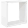 vidaXL &Eacute;tag&egrave;res cube murales 4 pcs Blanc brillant 30x15x30 cm
