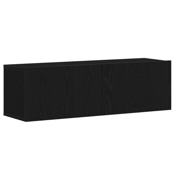 vidaXL Ensemble meuble TV 4 pcs Chêne noir 130,5 x 30 x 140 cm