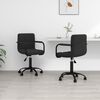 vidaXL Chaises pivotantes &agrave; manger lot de 2 noir velours