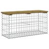 vidaXL Banc de jardin design gabion 83x31,5x42 cm bois de pin impr&eacute;gn&eacute;