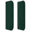 vidaXL T&ecirc;te de lit avec oreilles Vert fonc&eacute; 203x16x78/88 cm Velours