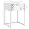 vidaXL Table de chevet Blanc 38x35x54 cm Acier