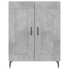 vidaXL Buffet haut Gris b&eacute;ton 69,5x34x180 cm Bois d'ing&eacute;nierie