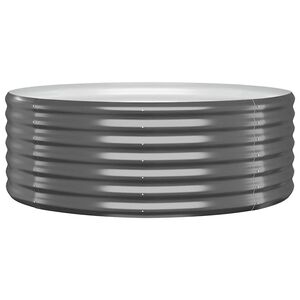 vidaXL Lit sur&eacute;lev&eacute; de jardin Acier galvanis&eacute; Anthracite