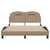 VidaXL Cadre de lit Viana sans matelas cappuccino 140x200 cm similicuir