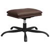 vidaXL Chaise de relaxation avec repose-pied Brun brillant Similicuir
