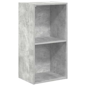 vidaXL Biblioth&egrave;que &agrave; 2 niveaux gris b&eacute;ton bois d'ing&eacute;nierie