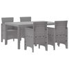 vidaXL Ensemble de salle &agrave; manger pour jardin 5 pcs Gris clair
