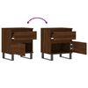 vidaXL Tables de chevet 2 pcs chêne marron 40x35x50 cm bois ingénierie