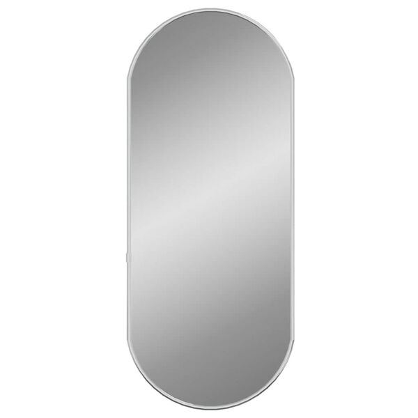 vidaXL Miroir mural Argent&eacute; 60x25 cm Ovale