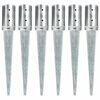 vidaXL Piquets au sol 6 pcs Argent&eacute; 8x61 cm Acier galvanis&eacute;