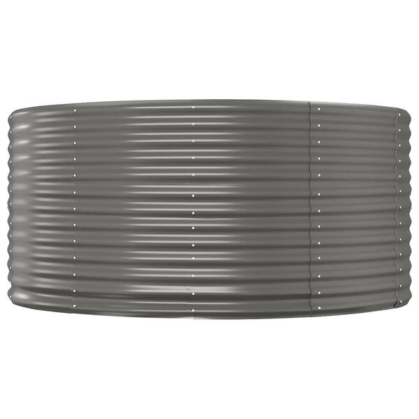 vidaXL Lit surélevé de jardin Gris 140x140x68cm Acier galvanisé