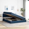 vidaXL Lit avec rangement et matelas avec matelas Bleu 160 x 200 cm