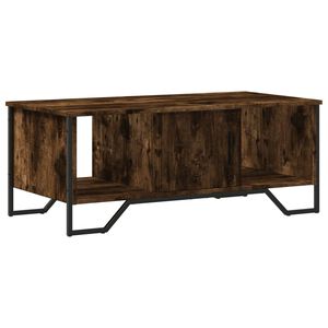 vidaXL Table basse ch&ecirc;ne fum&eacute; 100x51x40 cm bois d'ing&eacute;nierie
