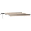 vidaXL Cadre de store manuel avec LEDs Beige et Anthracite 4,5 &times; 3 m
