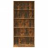 vidaXL Biblioth&egrave;que 5 niveaux Ch&ecirc;ne fum&eacute; 80x24x175cm Bois d'ing&eacute;nierie