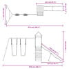 vidaXL Aire de jeux d'ext&eacute;rieur bois de pin impr&eacute;gn&eacute;