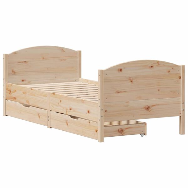 vidaXL Cadre de lit sans matelas 90x190 cm bois de pin massif