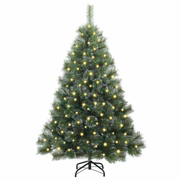 vidaXL Sapin de No&euml;l artificiel avec 150 LED Vert 120 cm PE et PVC