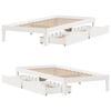 vidaXL Cadre de lit avec tiroirs sans matelas blanc 75x190 cm