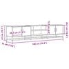vidaXL Meuble TV chêne fumé 180x35x41 cm bois d'ingénierie