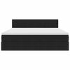 vidaXL Lit de Rangement avec matelas Noir 160 x 200 cm Velours