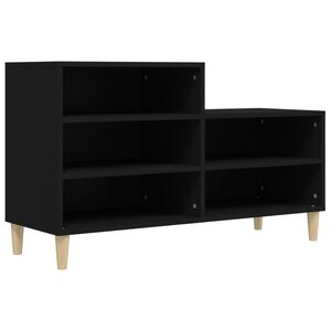 vidaXL Armoire &agrave; chaussures Noir 102x36x60 cm Bois d'ing&eacute;nierie