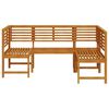 vidaXL Ensemble de banc de jardin 3 pcs Marron Bois d'Acacia Massif