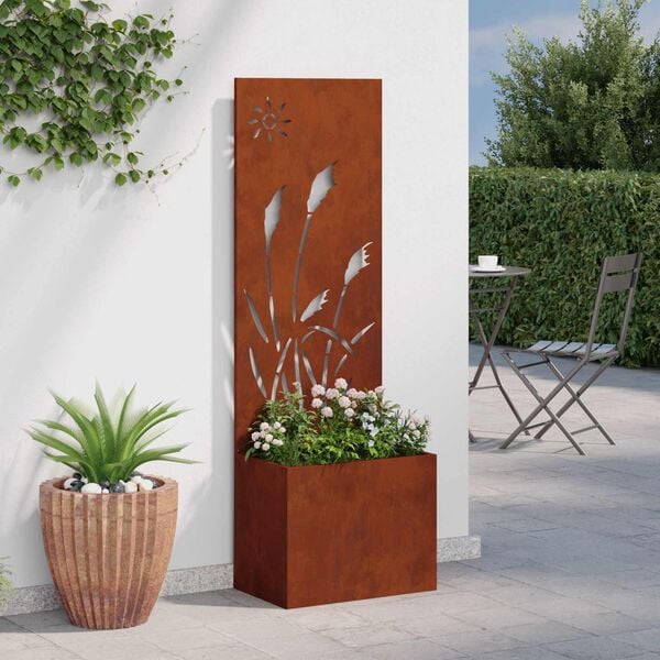 vidaXL &Eacute;cran de confidentialit&eacute; de jardin Fretwork Rouill&eacute; 50 x 150 cm