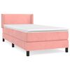 vidaXL Sommier &agrave; lattes de lit avec matelas Rose 100x200 cm Velours