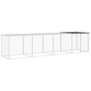 vidaXL Poulailler avec toit anthracite 403x98x90 cm acier galvanis&eacute;