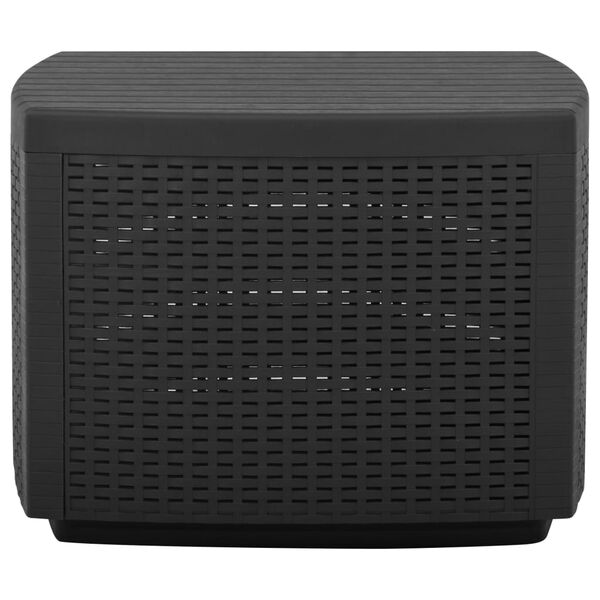 vidaXL Table de jardin Gris 53x53x40 cm Plastique