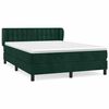 vidaXL Sommier &agrave; lattes de lit et matelas Vert fonc&eacute; 140x200cm Velours