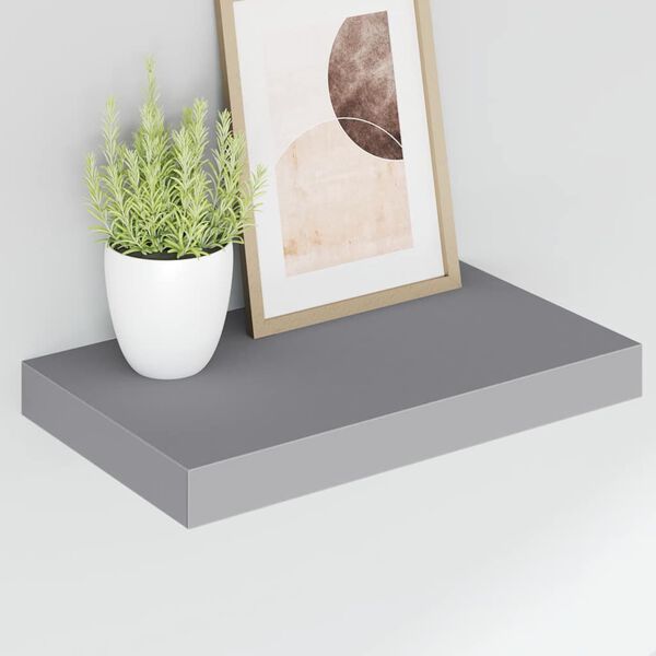 vidaXL &Eacute;tag&egrave;re murale flottante gris 40x23x3,8 cm MDF