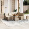 vidaXL Salon de jardin avec coussins 8 pcs beige r&eacute;sine tress&eacute;e