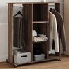 vidaXL Garde-robe avec roues chêne marron 102x38x110cm bois ingénierie